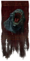 Banner of Fiends "Horrible fiends gather at this banner with the intent to commit blind acts of violence and cruelty. As long as this banner stands these Dark Fiends will continue to conjure forth these manifestations of the ugliness within humanity."
