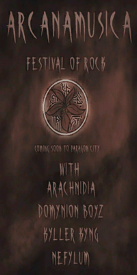 Arcanamusica Festival of Rock: Arachnidia, Domynion Boyz, Kyller Kyng, Nefylum